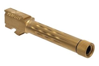 Faxon Match Series 9mm Barrel Fits GLOCK 19 Gen 2-5 and has a threaded muzzle